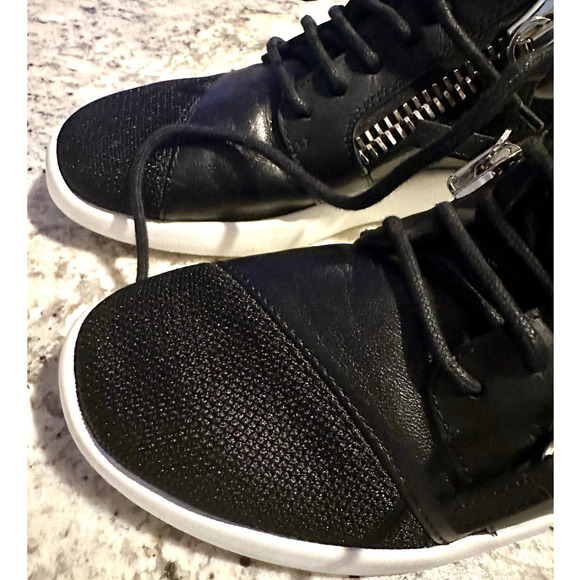 Giuseppe Zanotti Megatron Nero Black leather mesh Sneakers Size 36 MSRP: $795 - Picture 12 of 12